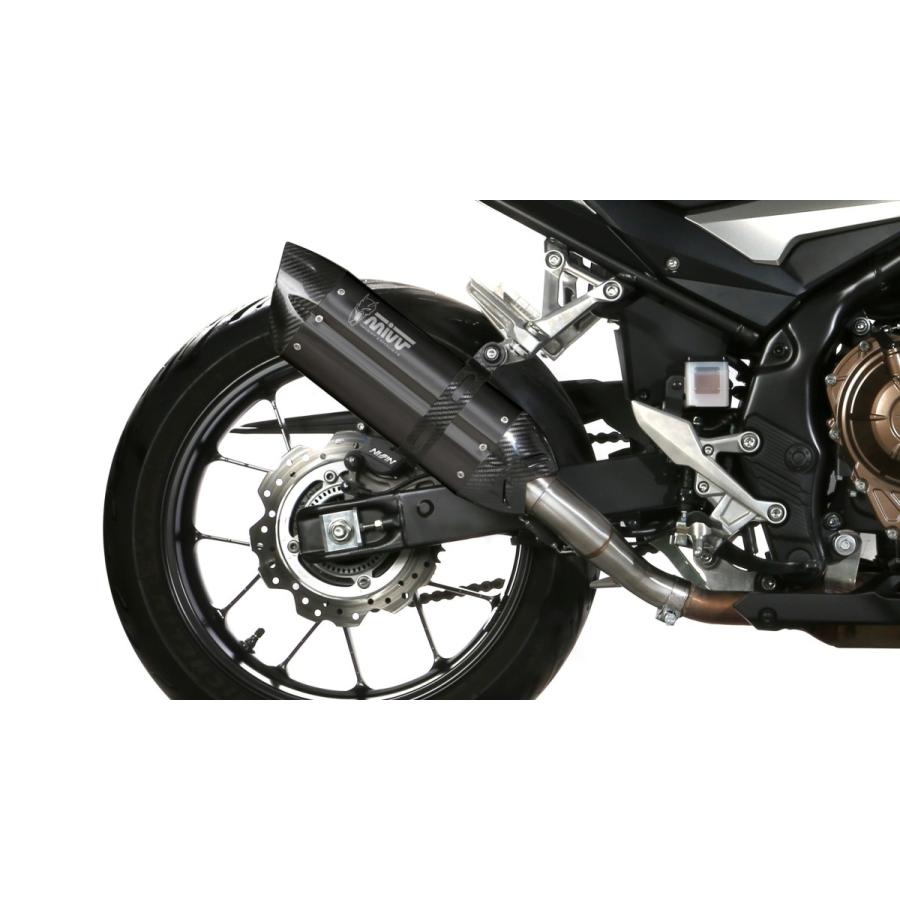 Mivv CB500F 2019-2024 スリップオン SUONO BLACK ステンブラック H.075.L9