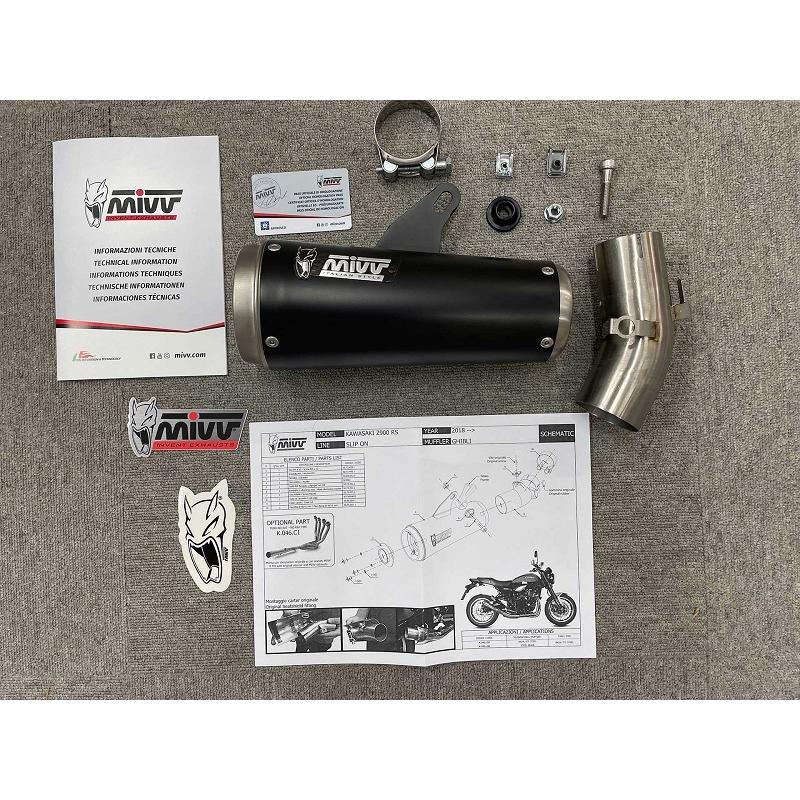 Mivv Exhaust Z900RS 1823 スリップオン GHIBLI S BLACK ブラックステンレス K.046.LGB