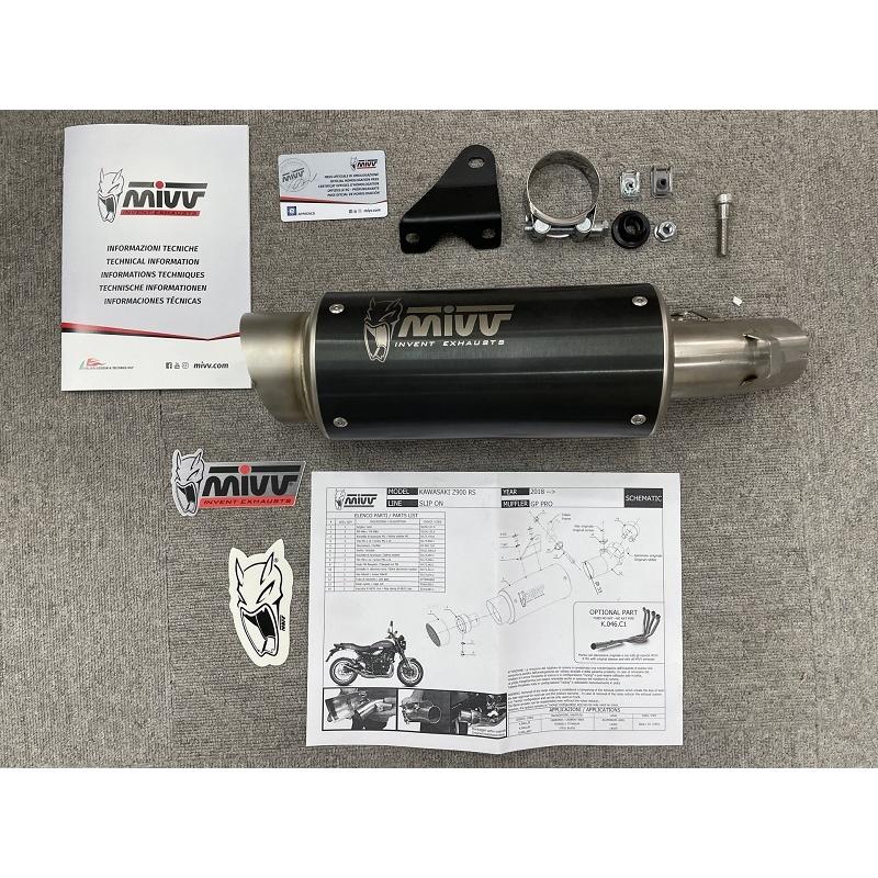Mivv Exhaust Z900RS 18-24 スリップオン GP PRO BLACK ブラックステンレス K.046.LXBP