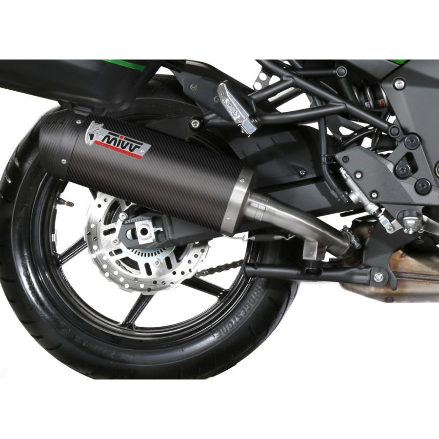 Mivv Versys1000 2019-2024 スリップオン OVAL 炭素 K.049.LEC 車、バイク、自転車-スリップオンマフラー-バイク