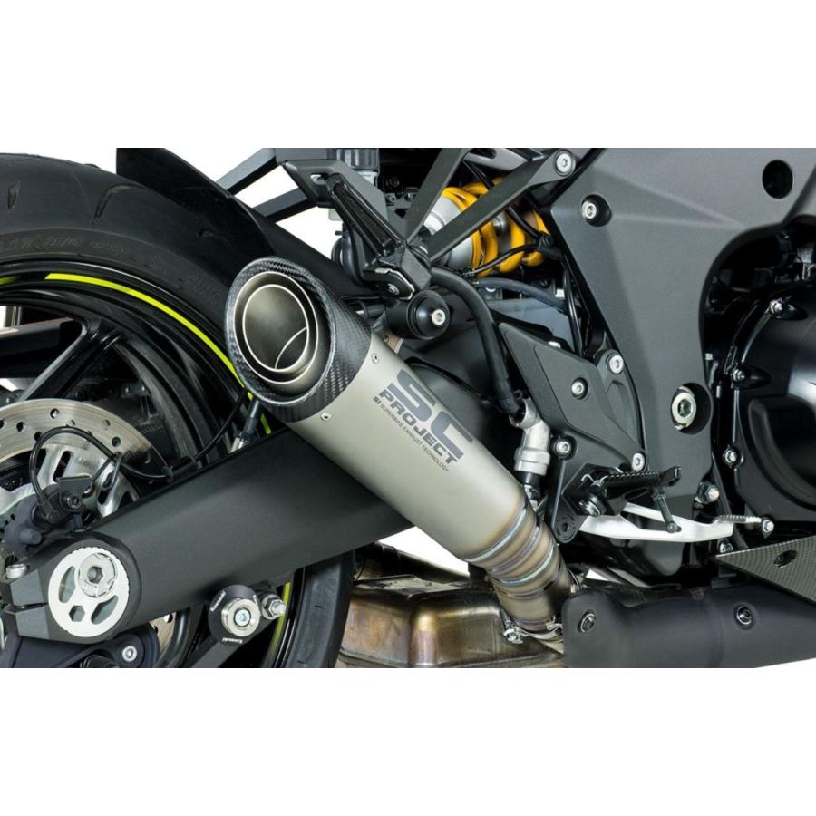 SCプロジェクト Kawasaki Z1000 17-20 デュアルS1チタンスリップオン
