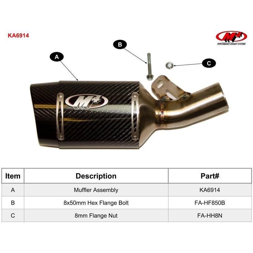 M4 Exhaust ZX-6R 2009-2023 スリップオン Street Slayer カーボン