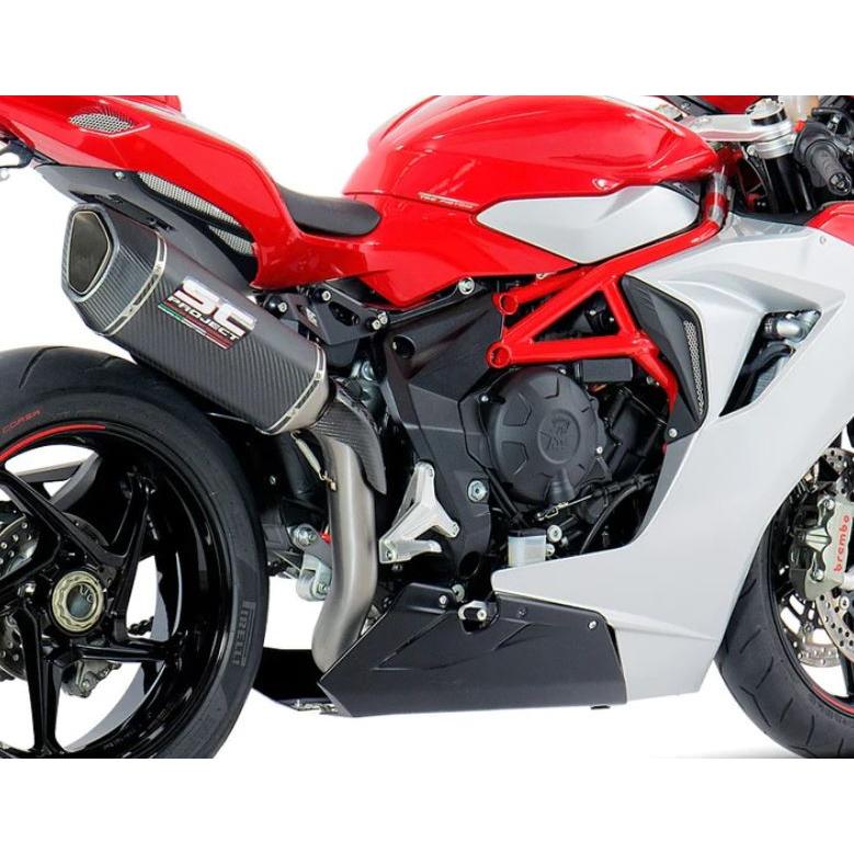 F3 800 17-21 スリップオン “ハイポジション” & フルチタン リンクパイプ SCプロジェクト SC1-R M08A-HT91Cの画像