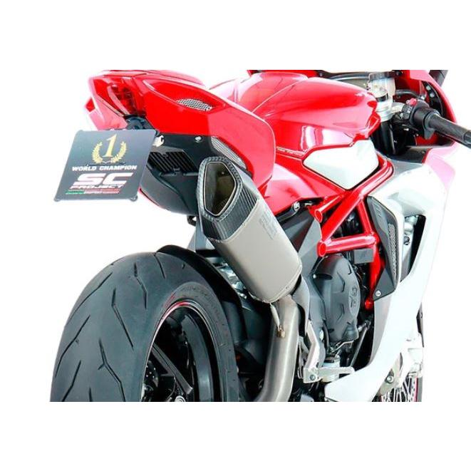 SCプロジェクト MVアグスタ F3 800 ロッソ 21-23 SC1-R スリップオン “ハイポジション” & フルチタン リンクパイプ M08A-HT91Tの画像