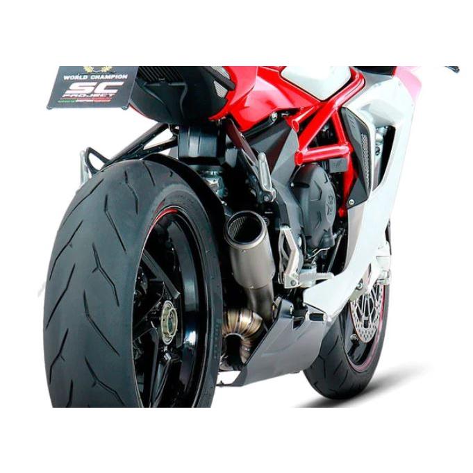SCプロジェクト MVアグスタ F3 800 ロッソ 21-23 CR-T スリップオン \u0026 ″S″ 字フルチタン リンクパイプ M08A-LT36T_1