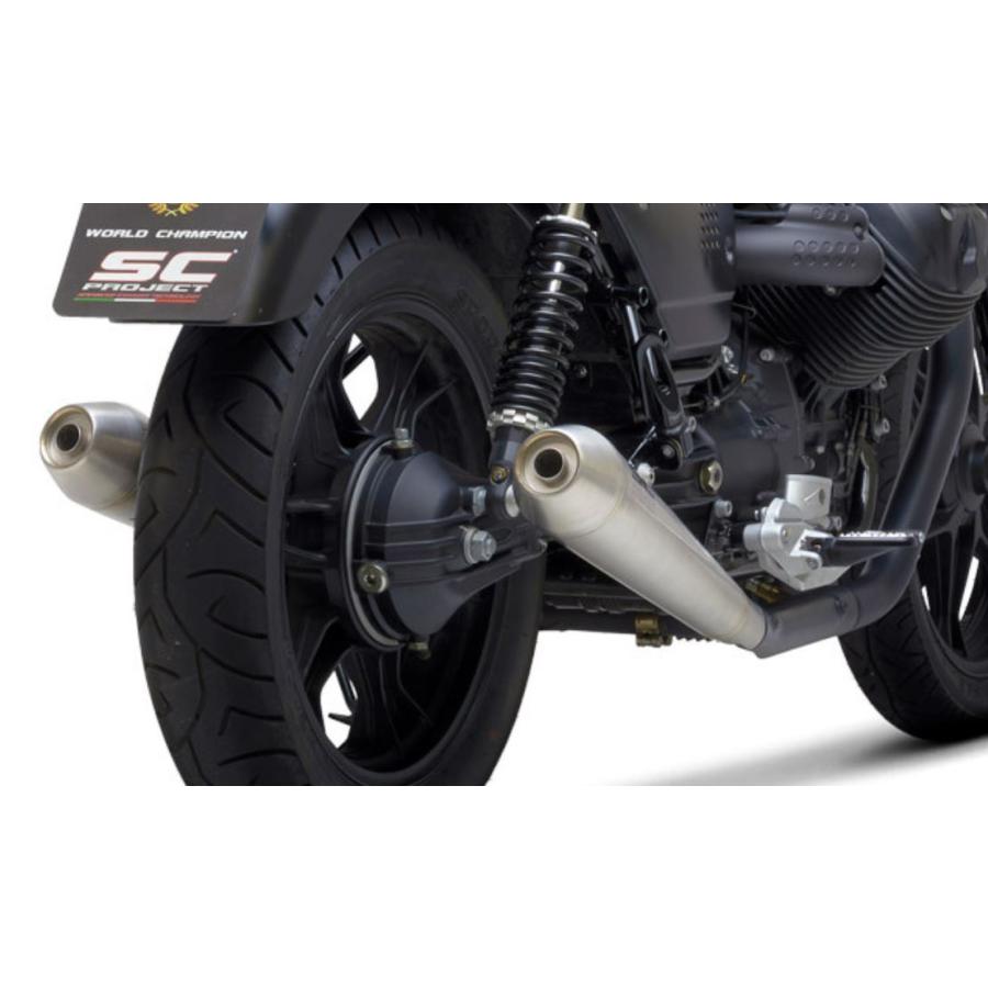 SCプロジェクト モトグッチ V7 III 17-20 コニック スリップオン MG02 