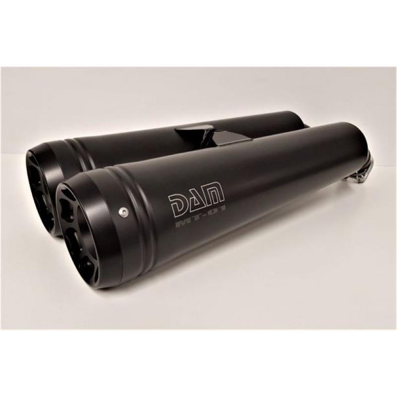 ヤマハ mt-01用DAN製 スリップオンマフラー DAM MT-01 2005-2012 デュアルスリップオン ブラック CAP3 MT01-10CR