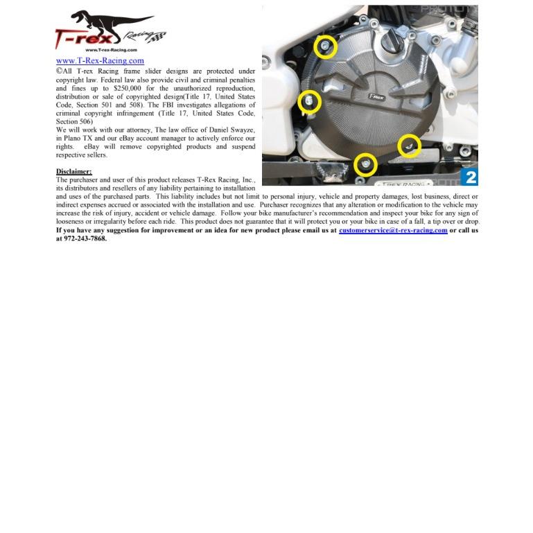 T-Rex Racing G310R 2017-2024 エンジンケースカバー N133-18Cの画像