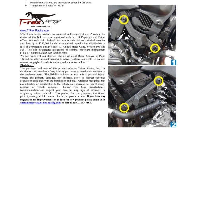 T-Rex Racing GSX-8R 2024-2026 フレームスライダー ブラック N225-24