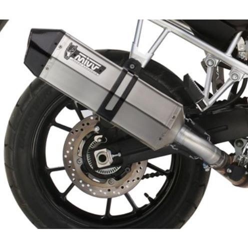 Mivv Exhaust V-Strom1000 2014-2020 スリップオン SPEED EDGE ステンレス/カーボンエンドキャップ S.042.LRX