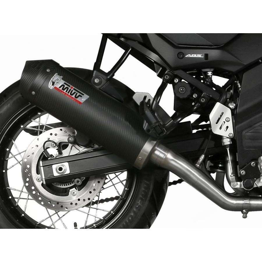 Mivv Exhaust V-Strom650 2017-2024 スリップオン(触媒なし) OVAL カーボン S.049.LEC