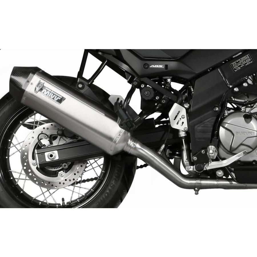 Mivv Exhaust V-Strom650 2017-2024 スリップオン(触媒なし) SPEED EDGE ステンレス S.049.LRX