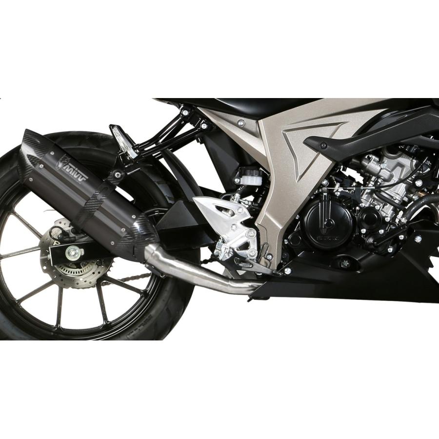 Mivv GSX-R125 2017-2021 盛りだくさん取り合わせ SUONO BLACK (触媒なし) ステンレス鋼黒いこと S.055.L9 車、バイク、自転車-バイク