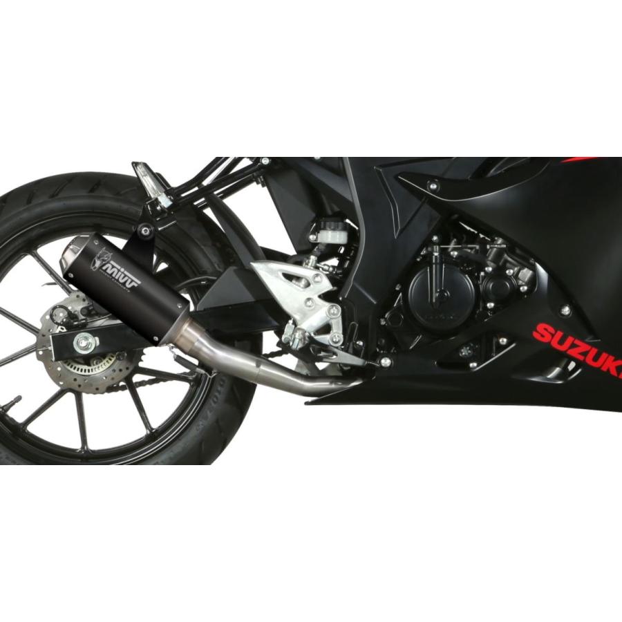 Mivv GSX-S125 2017-2021 盛りだくさん取り合わせ MK3 BLACK ステンレス鋼黒いこと S.055.SM3B バイク-マフラー-車、バイク、自転車