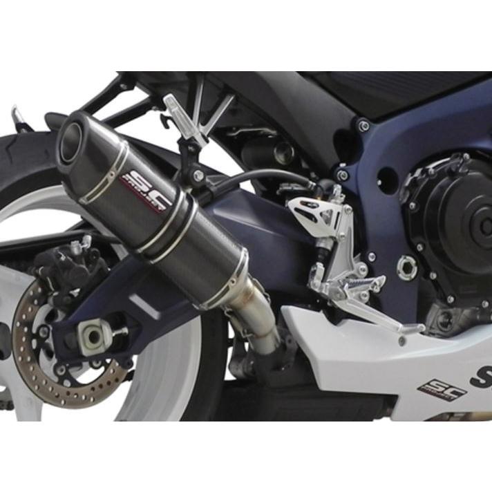 SC事業計画 SUZUKI GSX-R600 11-16 オーバルスリップオン 炭素 S09-12C スリップオンマフラー-マフラー