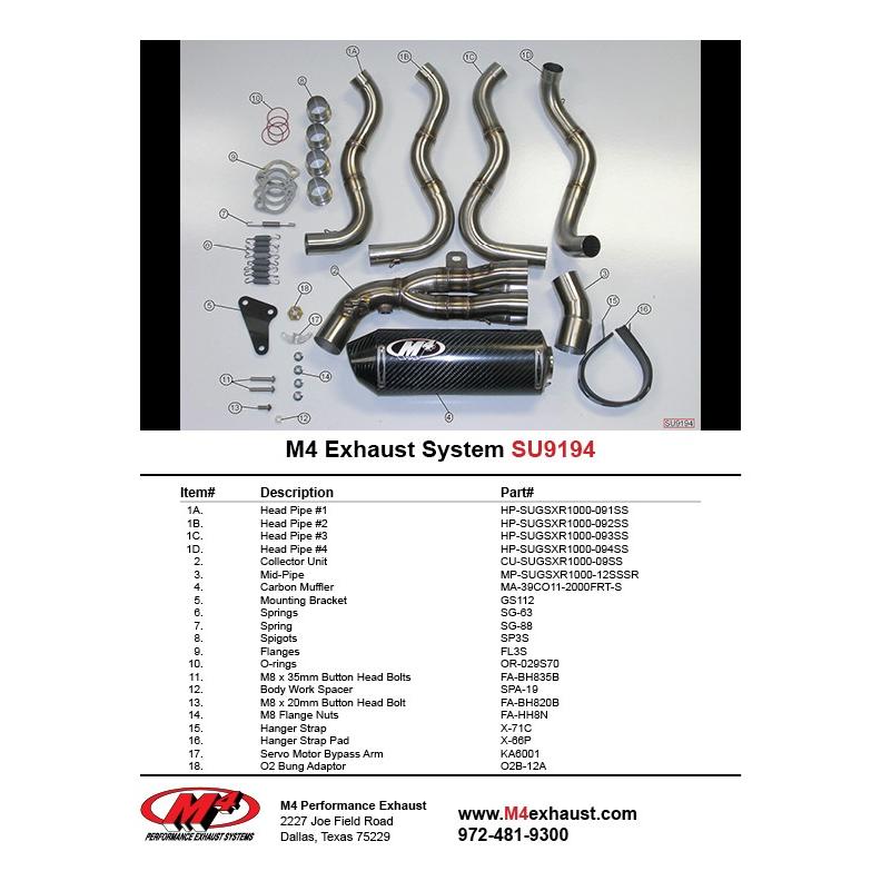 M4 Exhaust SUZUKI GSX-R1000 12-16 Street Slayer フルシステム