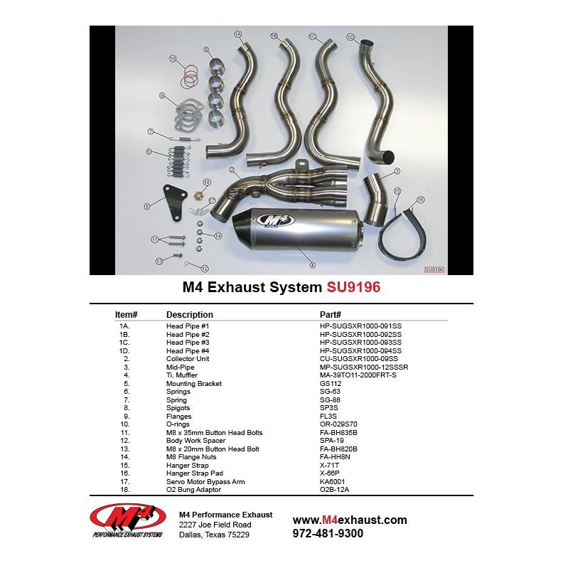 M4 Exhaust SUZUKI GSX-R1000 12-16 Street Slayer フルシステム