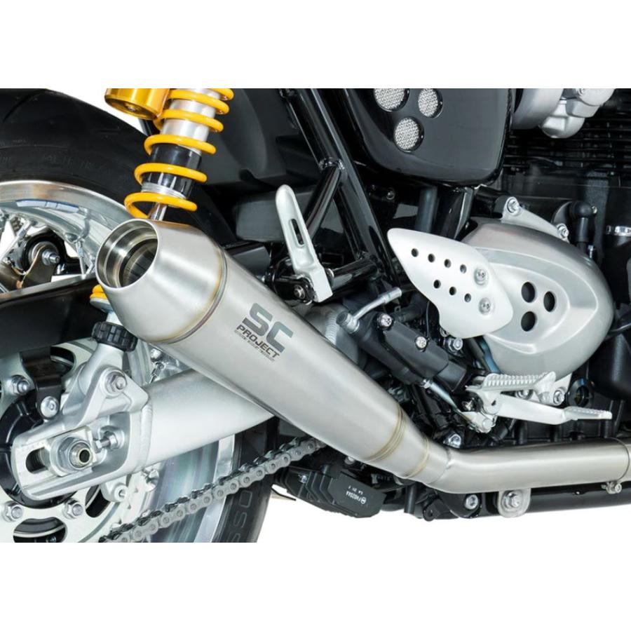 SCプロジェクト スラクストン1200RS 2020 ヴィンテージコニック ツイン スリップオン (消音バッフル付属)  T11-D37Aの画像