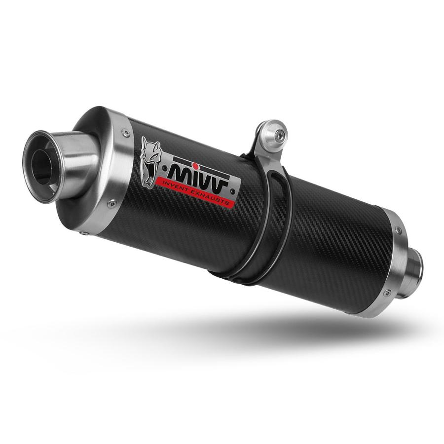 Mivv Exhaust YAMAHA FZ1 Fazer 06-16 スリップオン (触媒あり) OVAL カーボン Y.023.L3+ACC.033.A1