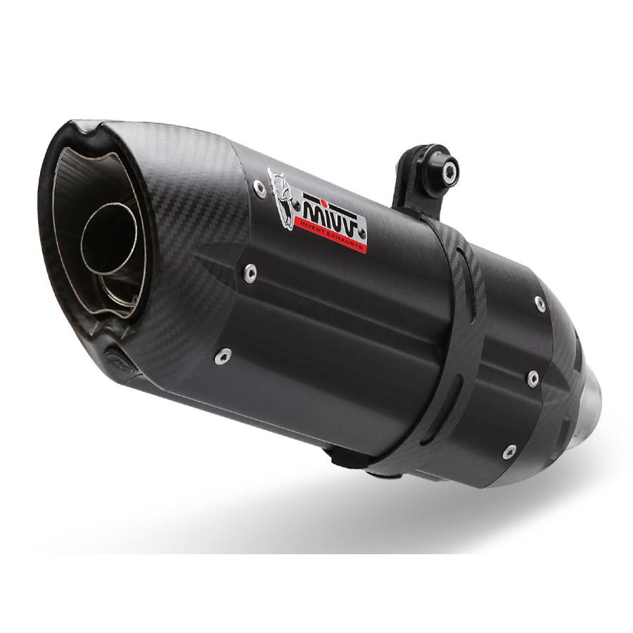 Mivv Exhaust FZ1 Fazer 06-16 スリップオン (触媒あり) SUONO BLACK ブラックステンレス Y.023.L9+ACC.033.A1