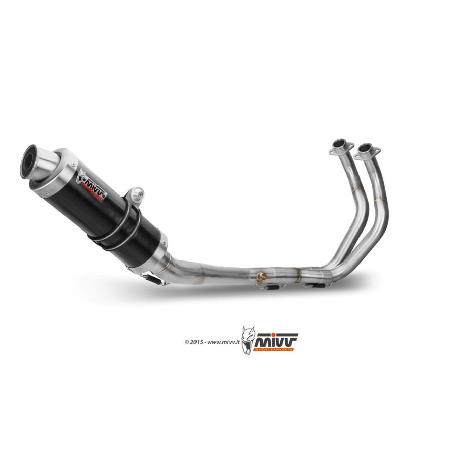 Mivv Exhaust MT-07(FZ-07) 14-24 フルシステム (触媒あり) GP BLACK