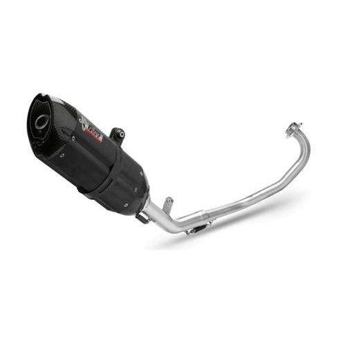 Mivv Exhaust MT-125 2015-2019 盛りだくさん取り合わせ (触媒なし) SUONO BLACK 黒いことステンレス鋼 Y.047.L9 スリップオンマフラー-マフラー