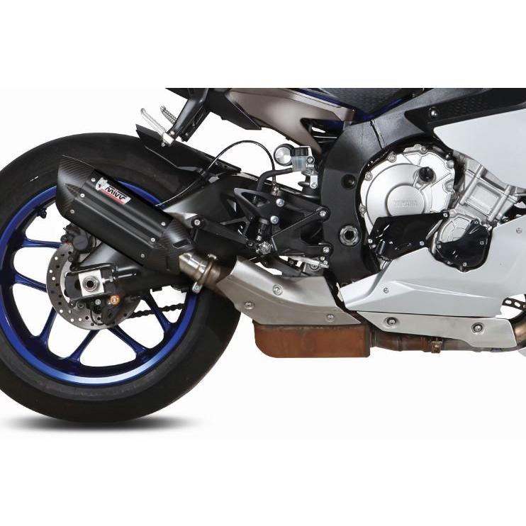 Mivv(ミヴ) YZF-R1/M 2015-2023 スリップオン SUONO BLACK ブラックステンレス/カーボンエンド Y.050.L9_1