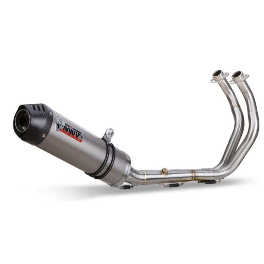 Mivv Exhaust XSR700 16-20 フルエキ オーバル(触媒あり) チタン/カーボンエンド Y.053.L4C-ACC.042.A1の画像