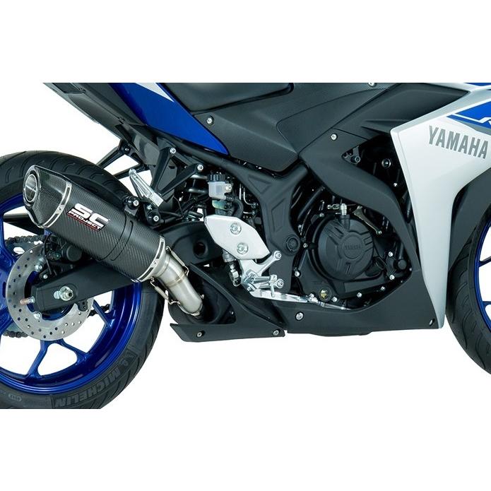 YAMAHA yzfr１2015年〜　scプロジェクトスリップオンマフラー SCプロジェクト オーバルライン スリップオン カーボン YAMAHA