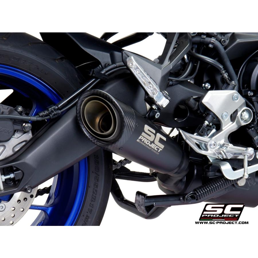 SCプロジェクト Yamaha トレーサー900 GT 17-20 3-1フルエキ \u0026 S1 ”ブラックエディション” チタン/カーボンエンド Y25-C41MB
