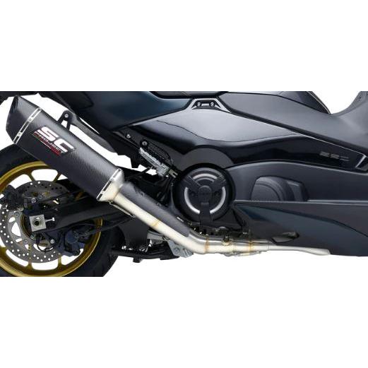 SCプロジェクト TMAX 560 22-24 フルエキゾーストシステム 2-1 \u0026 SC1-R サイレンサー (ユーロ5対応 / 消音バッフル付属)  Y34B-C93Cの画像