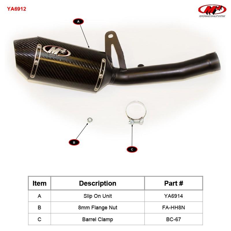 M4 Exhaust XSR900 2016-2021 スリップオン カーボン YA6912 