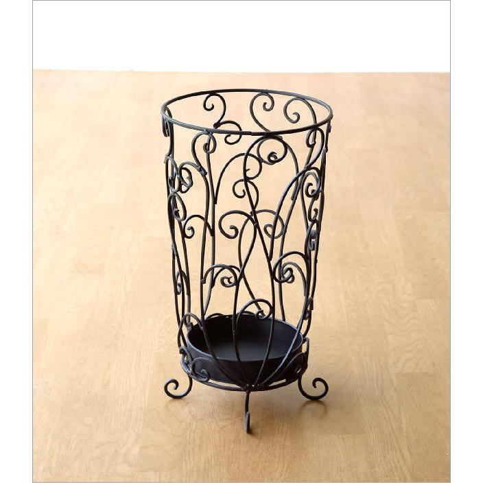 アンティーク 古いアイアンの傘立て 楽天市場】傘立て アイアン 丸型 ブラック 花柄 アイアン