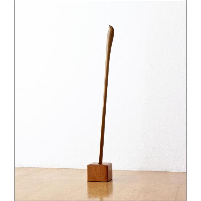 靴べら ロング 木製 スタンド付き おしゃれ 70cm シューホーン バード