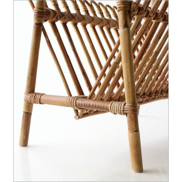 マガジンラック ラタン おしゃれ スタンド 新聞 雑誌 絵本 収納 ソファ