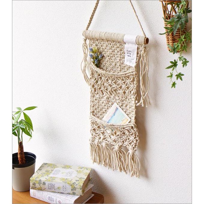 タペストリー おしゃれ 壁掛け ウォールポケット 小物入れ モダン 和風