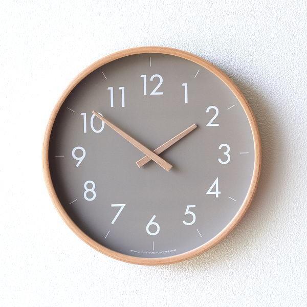 壁掛け時計 掛け時計 おしゃれ かわいい 木製 静音 シンプル モダン 北欧 スイープムーブメント ナチュラルウッドのウォールクロック GY｜gigiliving