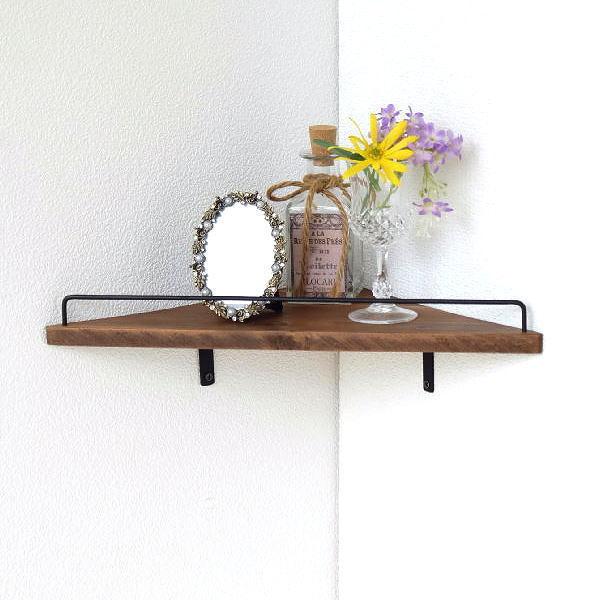 コーナーシェルフ 壁 木製 棚 トイレ キッチン おしゃれ コーナーラック 角 収納 壁掛けウッドコーナーシェルフ