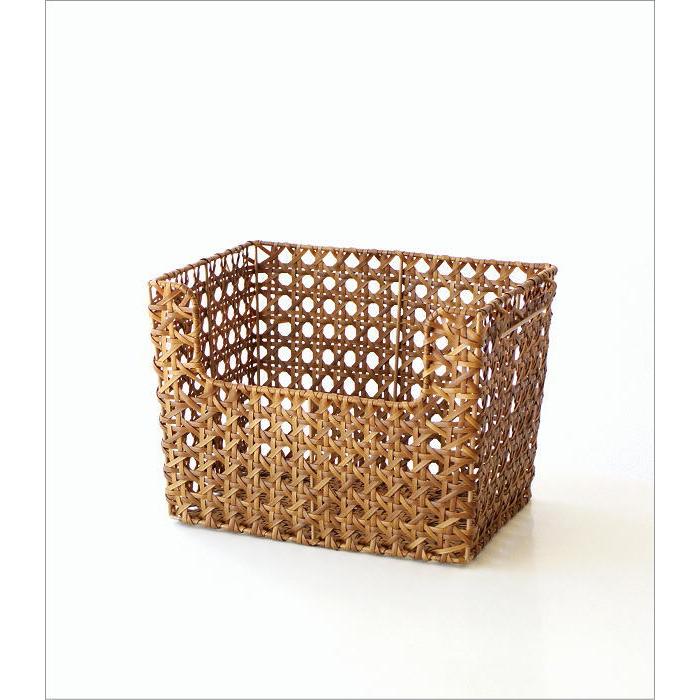 かご カゴ バスケット スタッキング おしゃれ スクエア 編みかご 収納