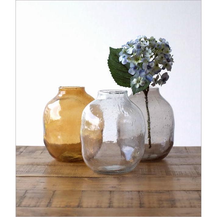 花瓶 花びん フラワーベース おしゃれ ガラス 花器 バブルベース