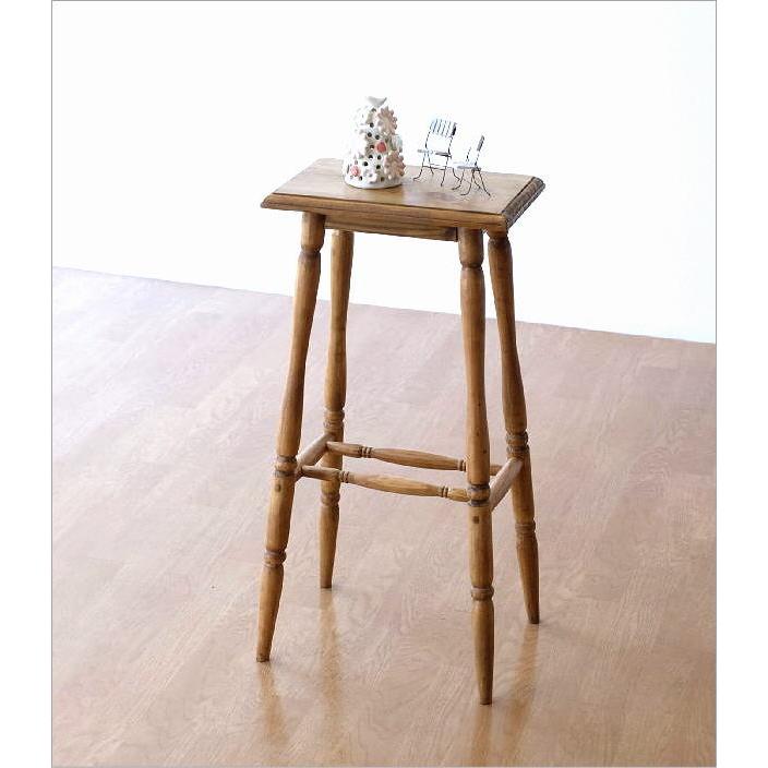 花台 パイン無垢材 木製 無垢材 フラワースタンド スリム 玄関