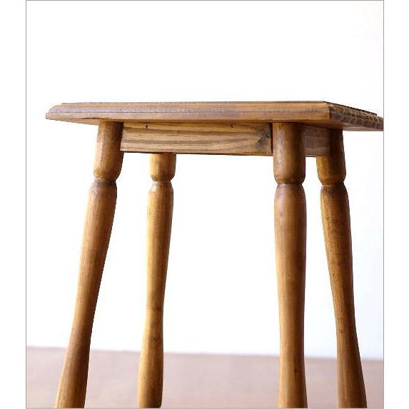 花台 パイン無垢材 木製 無垢材 フラワースタンド スリム 玄関