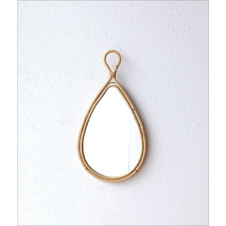 鏡 壁掛けミラー ラタン 籐 おしゃれ ウォールミラー ナチュラル