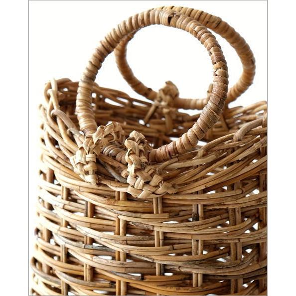 かご カゴ バスケット 小物入れ 収納 ラタン 編みかご 持ち手付き