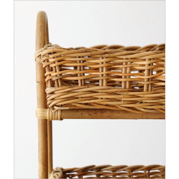 バスケット アラログ 3段 収納 おしゃれ ランドリーラック 天然素材