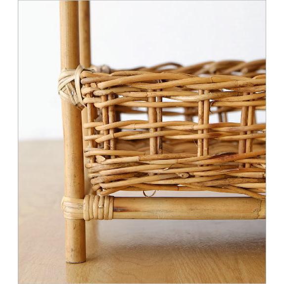 バスケット アラログ 3段 収納 おしゃれ ランドリーラック 天然素材