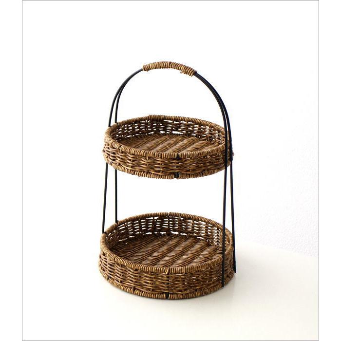 アイアンフレームとラタンのラック アイアンフレームとラタンのラック アイアンフレームとラタンの