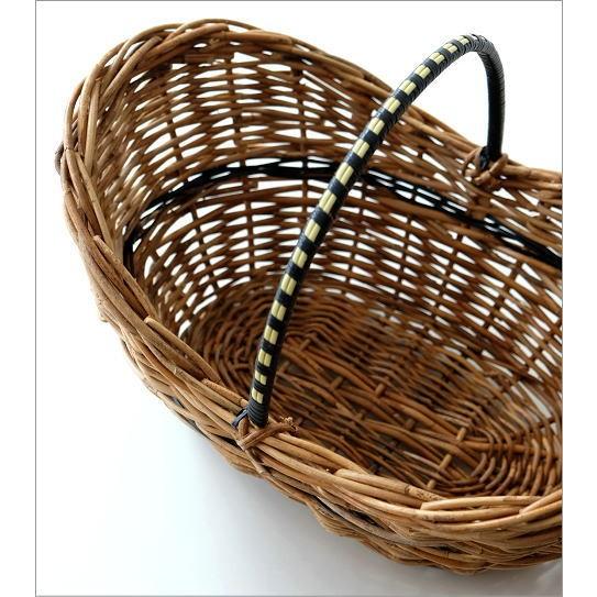 かご カゴ バスケット 収納 ラタン アラログ 持ち手付き ナチュラル