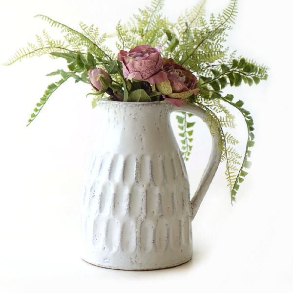 花瓶 花びん おしゃれ 陶器 フラワーベース 花器 かわいい ハンドル