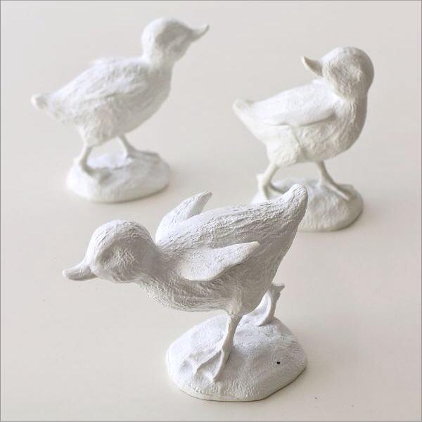 アヒル 鳥 ダック 置物 オブジェ おしゃれ 3羽 セット 小さめ かわいい 
